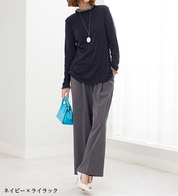 BELLUNA（ベルーナ）の「重ね着風フリル衿プルオーバー（カットソー）」｜詳細画像