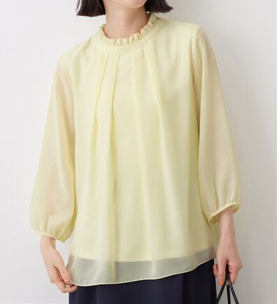 Viola e Viola（ヴィオラ エ ヴィオラ）の「フリル衿シフォンタックブラウス（ブラウス）」