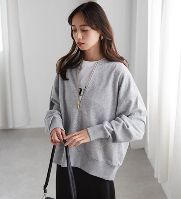 RANAN（ラナン）の「フロントハーフジップスウェット（トレーナー・スウェット）」｜詳細画像