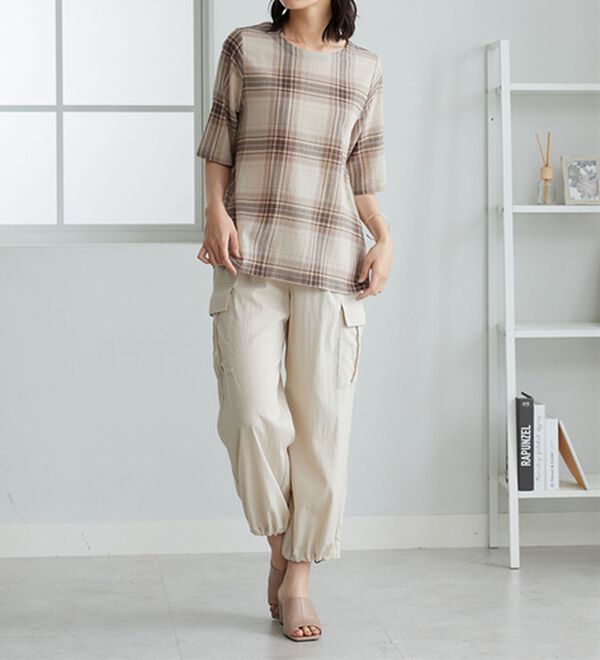 BELLUNA（ベルーナ）の「さらっと快適！Tシャツ見えブラウス（ブラウス）」｜詳細画像