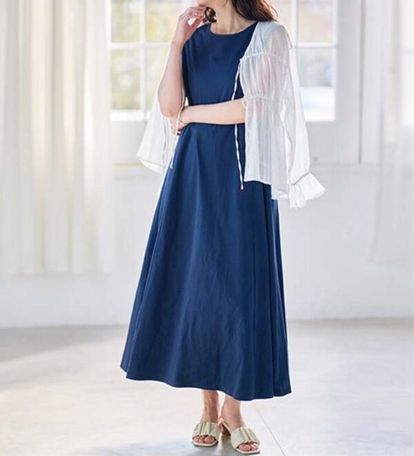 RANAN（ラナン）の「リボンドロストブラウス（ブラウス）」｜詳細画像