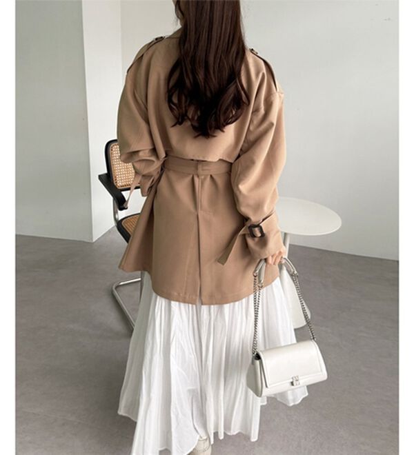 GeeRA（ジーラ）の「ミディ丈Ａライントレンチコート（ハーフコート）」｜詳細画像