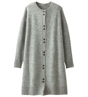 BELLUNA（ベルーナ）の「メランジ調ボタンデザインニットカーディガン（ニットカーディガン）」｜グレー系