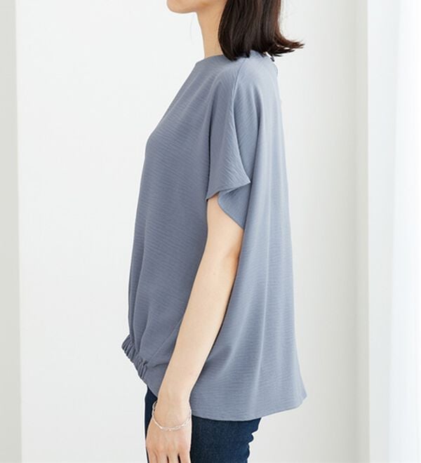 BELLUNA（ベルーナ）の「【2つの機能付き】お手入れ楽々！裾ギャザープルオーバー（ブラウス）」｜詳細画像