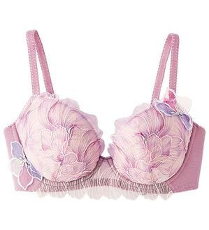 LAVIENNE（ラヴィエンヌ）の「＜ワコール＞Ｗｉｎｇ　Ｌｅｓｓｉａｇｅ（レシアージュ）脇すっきりブラ（ブラジャー）」｜ローズピンク