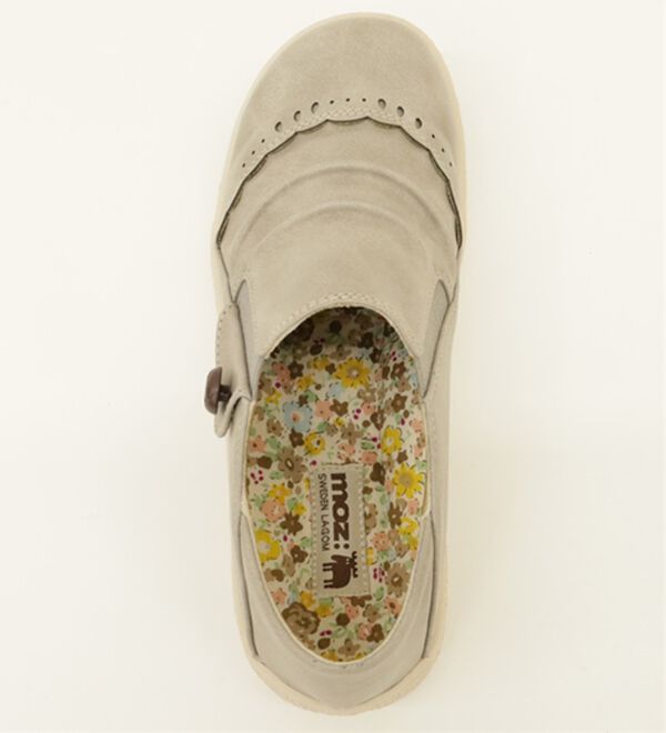 BELLUNA（ベルーナ）の「＜ｍｏｚ＞くるみボタンギャザースリッポン（スリッポン）」｜詳細画像