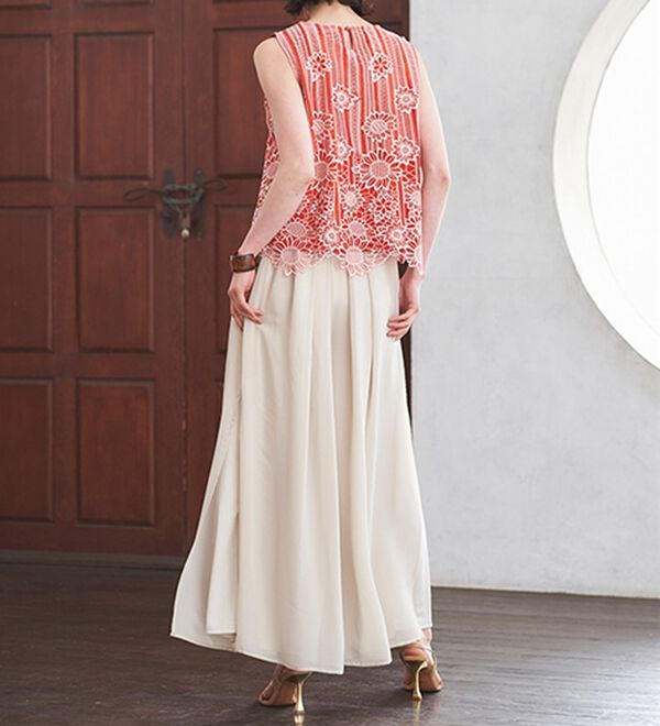 RANAN（ラナン）の「ひんやり！レース使いプルオーバー（ブラウス）」｜詳細画像