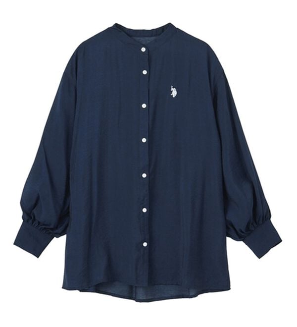 GeeRA（ジーラ）の「【Ｕ．Ｓ．　ＰＯＬＯ　ＡＳＳＮ．】バンドカラーシアーシャツ（シャツ）」｜詳細画像