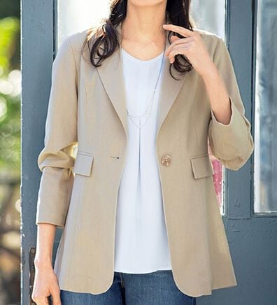 ルフラン（ルフラン）の「きちんと見えする麻入りジャケット（その他ジャケット）」