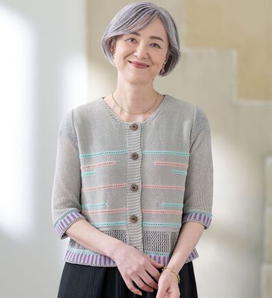 ルフラン（ルフラン）の「日本製　泉州ニットカーディガン（ニットカーディガン）」