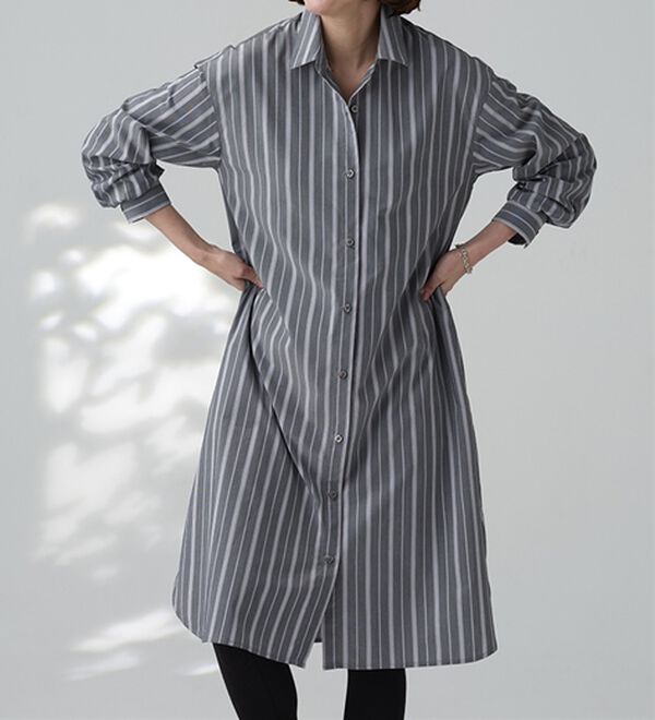 BELLUNA（ベルーナ）の「＜ＳＯＬＯＴＥＸ（Ｒ）＞ストレッチシャツワンピース（シャツワンピース）」｜詳細画像