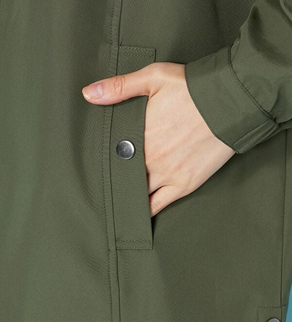 BELLUNA（ベルーナ）の「はっ水加工ボンディング素材ロング丈パーカー（ハーフコート）」｜詳細画像