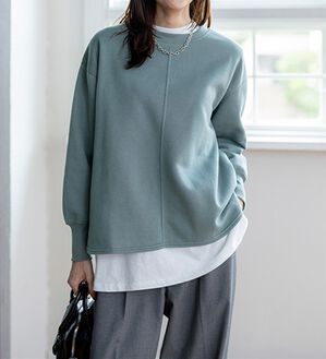 BELLUNA（ベルーナ）の「あったかキレイ！大人のこだわりトレーナー（トレーナー・スウェット）」｜セージ