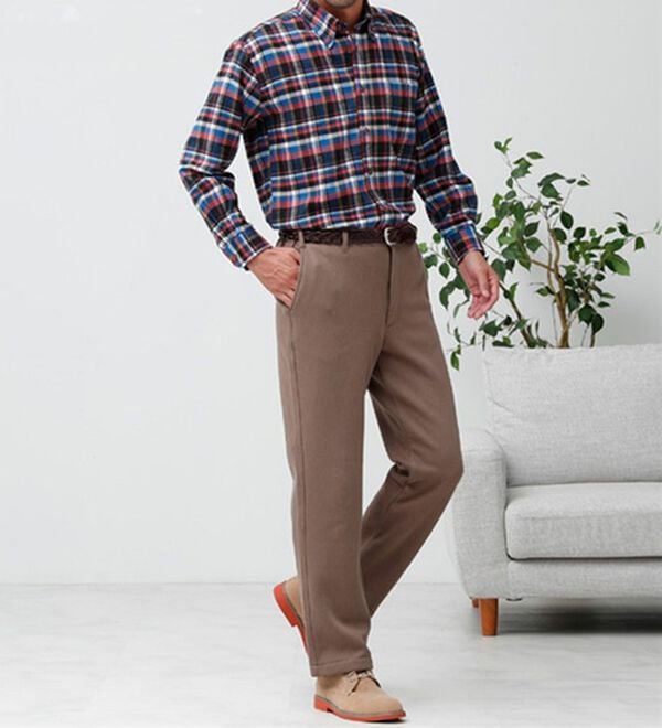 「＜コムルヴァン・オム＞お父さんの裏シャギー７得パンツ（メンズフルレングスパンツ）」｜詳細画像