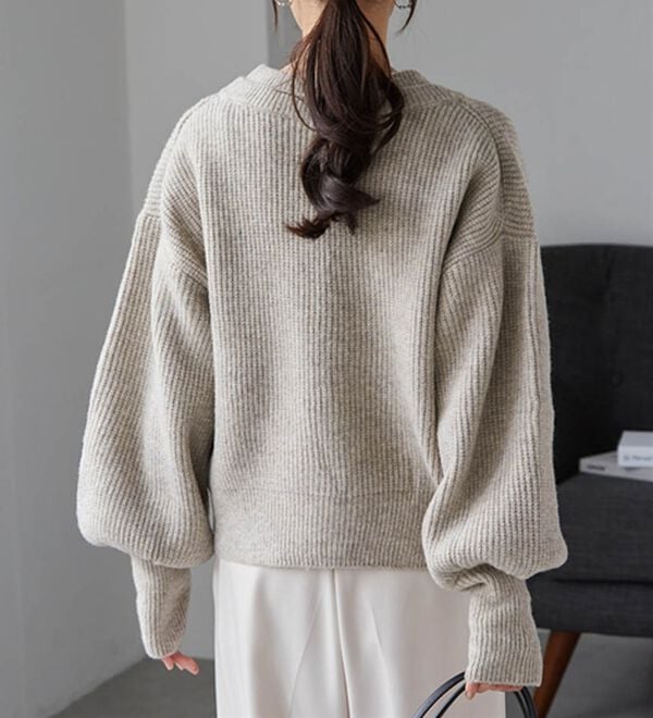 RANAN（ラナン）の「フロントレイヤードＶカーディガン（ニットカーディガン）」｜詳細画像