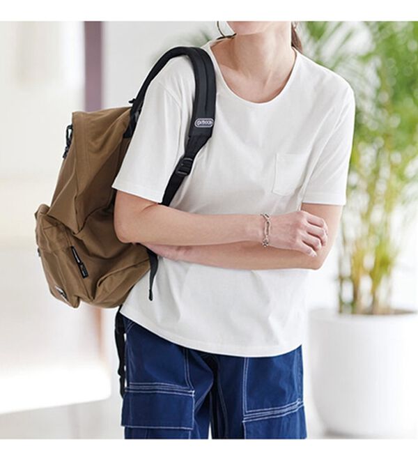 BELLUNA（ベルーナ）の「【ポケット付】綿１００％抗菌防臭汗ジミ対策プルオーバー（Tシャツ）」｜詳細画像