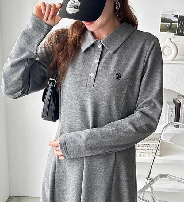 ポロ衿カットソーワンピース U.S. POLO ASSN.】ポロ衿カットソーワンピース - ベルーナ【公式】