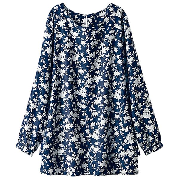 BELLUNA（ベルーナ）の「お手入れ簡単で嬉しいイージーケアブラウス（ティアード）（ブラウス）」｜花柄