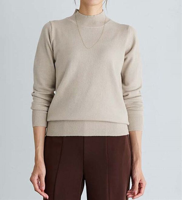 Pierrot（ピエロ）の「【Ｍ～３Ｌ】プレミアムカシミヤタッチハイネックニット（ニット・セーター）」｜詳細画像