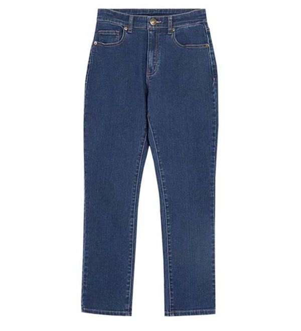 Pierrot（ピエロ）の「【ストレッチ素材】大人のためのゆるテーパードデニムパンツ（フルレングスパンツ）」｜詳細画像