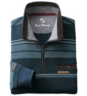 「＜ニコル　モリソン＞こだわる大人の好印象トレーナー（メンズトレーナー）」｜ネイビー