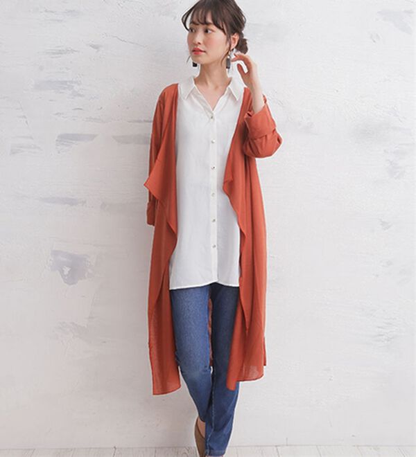 A HAPPY MARILYN（アハッピーマリリン）の「【Ｍ～８Ｌ】サイズ追加！！ＵＶカット 長袖 トッパー カーディガン（ニットカーディガン）」｜詳細画像