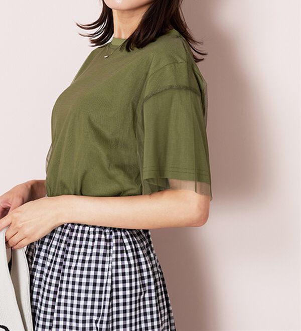 BELLUNA（ベルーナ）の「【Ｌａｇｒｉｌｕａ】総チュール重ねプルオーバー（カットソー）」｜詳細画像