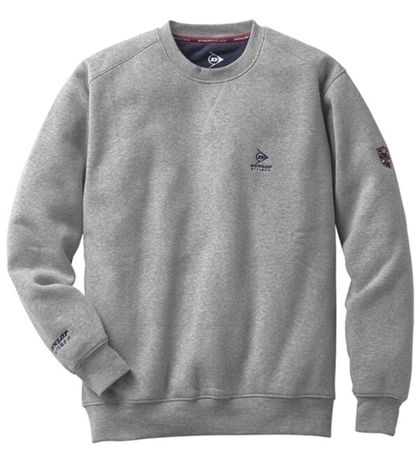 「＜ダンロップ・リファインド＞毎日活躍大人の柔らかトレーナー（メンズトレーナー）」｜杢グレー