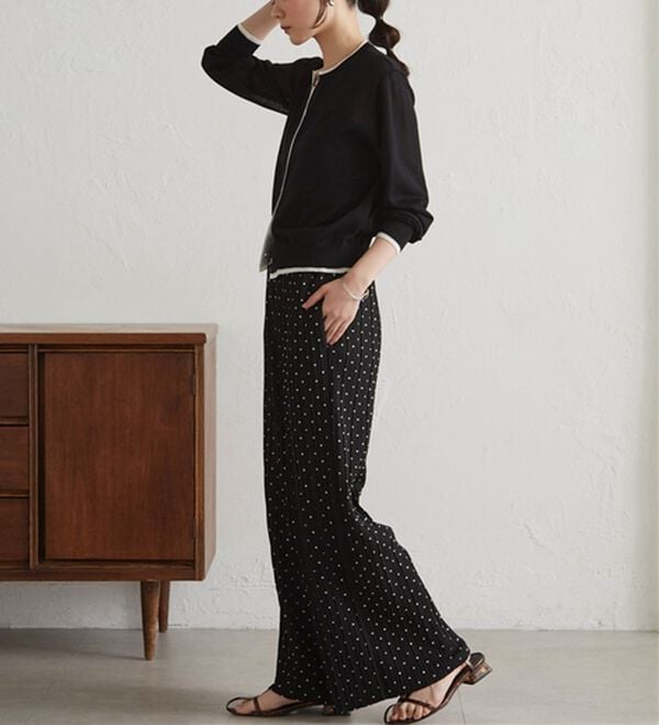 RANAN（ラナン）の「【セルフカットOK】ひんやりセミワイドプリーツパンツ（フルレングスパンツ）」｜詳細画像