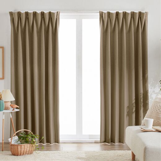 PONY DANCE 遮光カーテン 幅100cm丈200cm ベージュ 送料無料PONY DANCE 1級遮光 カーテン 目隠し 高密度