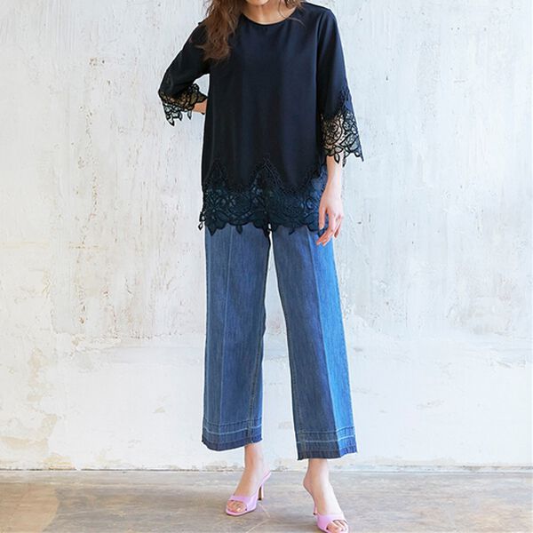 RANAN（ラナン）の「裾レース使いチュニック（チュニック）」｜詳細画像