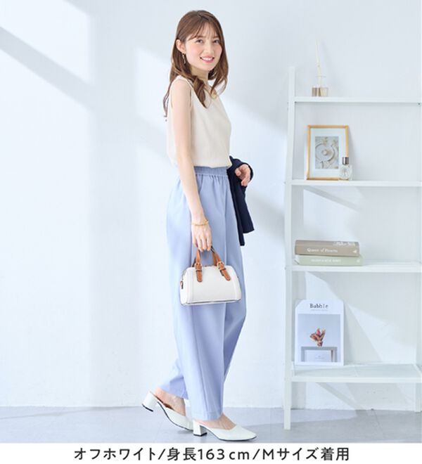 alotta（アロッタ）の「肩紐隠せるストラップ付きリブタンクトップ（タンクトップ・キャミソール）」｜詳細画像