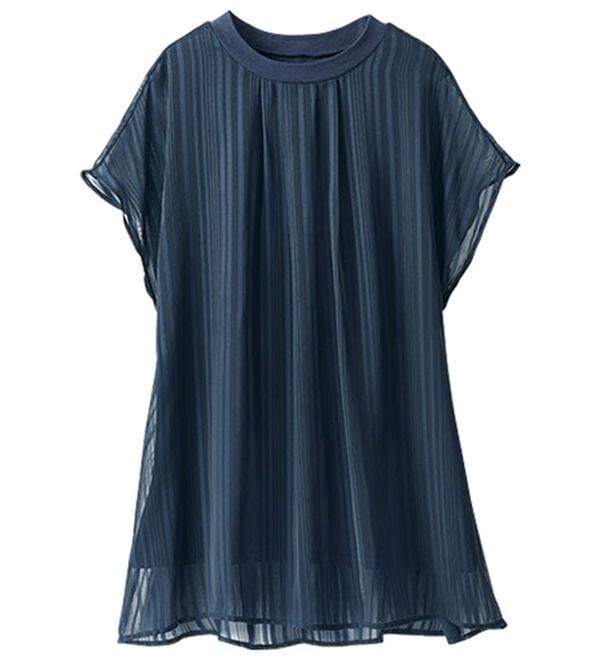 BELLUNA（ベルーナ）の「ひんやりシアーストライプチュニック（チュニック）」｜詳細画像