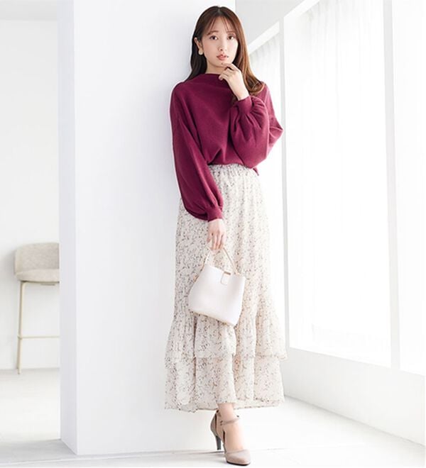alotta（アロッタ）の「もっちりパフ袖リブニット（ニット・セーター）」｜詳細画像