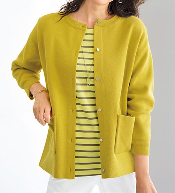 ポケットデザイン美人顔カーディガン - ベルーナ【公式】