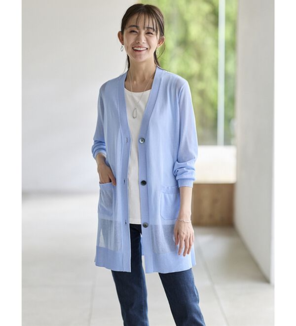 BELLUNA（ベルーナ）の「ＩＣＥＣＬＥＡＮｌｉｇｈｔ！多機能素材ニットカーディガン（ニットカーディガン）」｜詳細画像