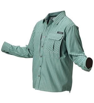 「＜ダンロップ・リファインド＞ガバッと開いて爽快シャツ（メンズシャツ）」｜グリーン系