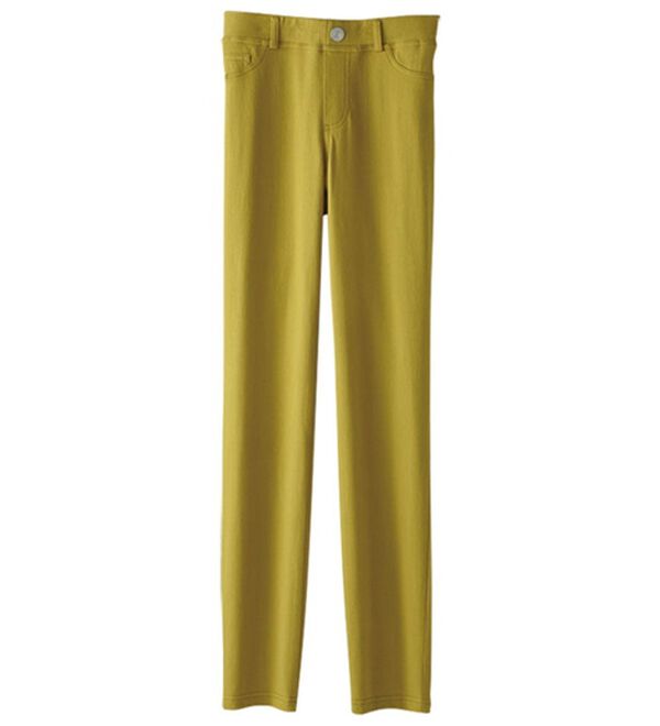 BELLUNA（ベルーナ）の「美ストレッチ素材レギンスパンツ（フルレングスパンツ）」｜イエロー