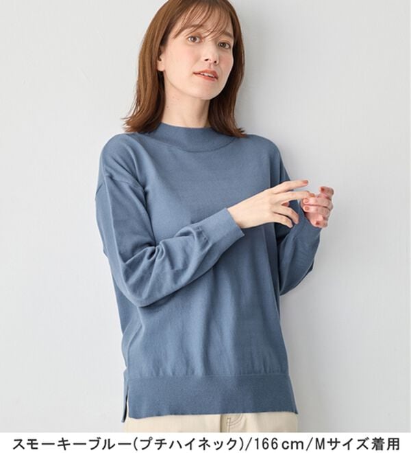 Viola e Viola（ヴィオラ エ ヴィオラ）の「＜選べる衿＞もちもち　ゆるシンプルニット（ニット・セーター）」｜詳細画像