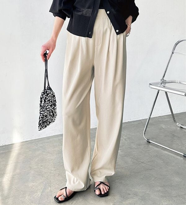 GeeRA（ジーラ）の「オンオフ着られる！カーブパンツ（フルレングスパンツ）」｜詳細画像