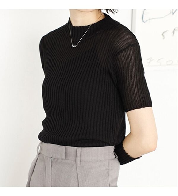 GeeRA（ジーラ）の「アームウォーマー付リブニット（ニット・セーター）」｜詳細画像