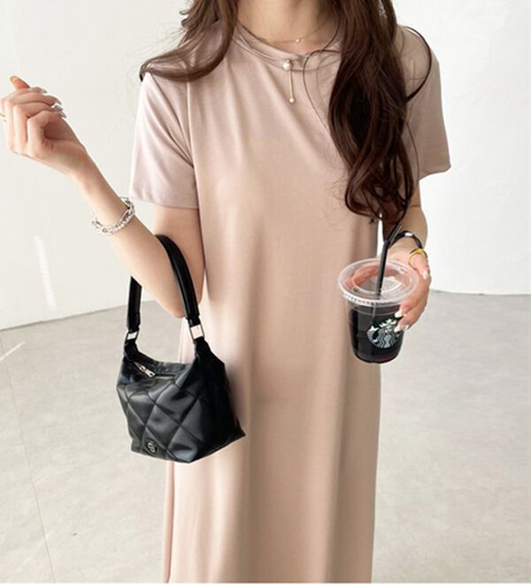 GeeRA（ジーラ）の「【接触冷感】フレアーシルエットロングワンピース（ロングワンピース）」｜詳細画像