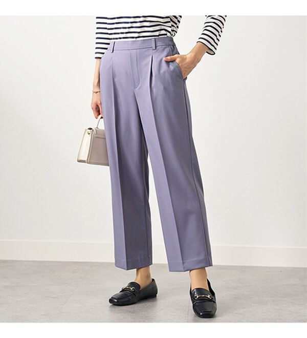 BELLUNA（ベルーナ）の「サラリ美脚見え！タック使いワイドパンツ（ワイドパンツ・ガウチョ）」｜詳細画像