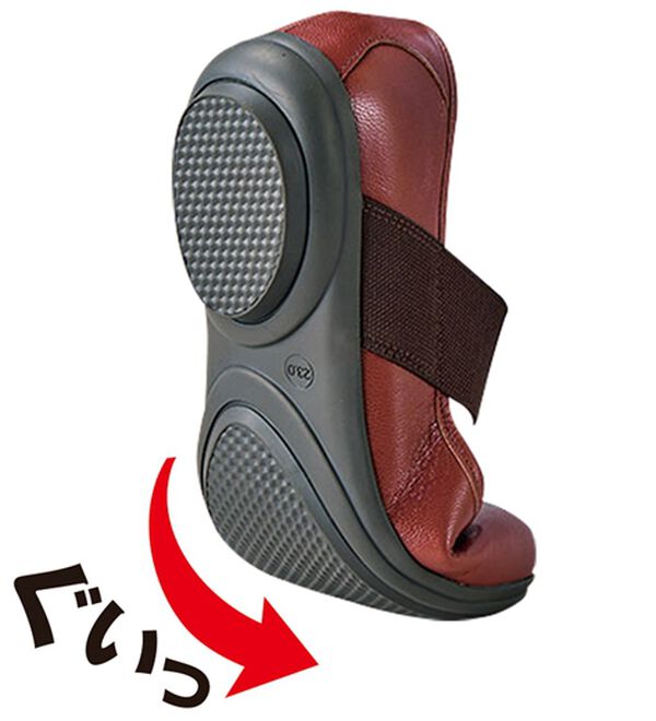 BELLUNA（ベルーナ）の「山羊革甲ゴムベルトシューズ（フラットシューズ）」｜詳細画像