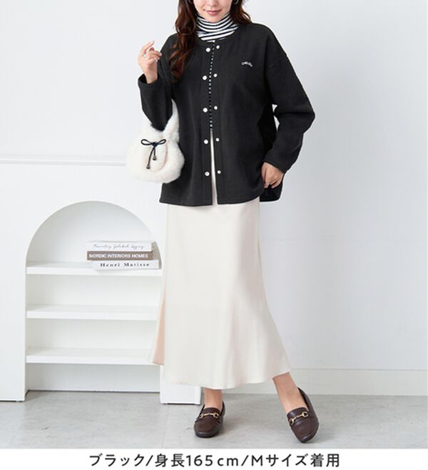 alotta（アロッタ）の「あったか裏起毛ドットボタンカーデ（その他カーディガン）」｜詳細画像