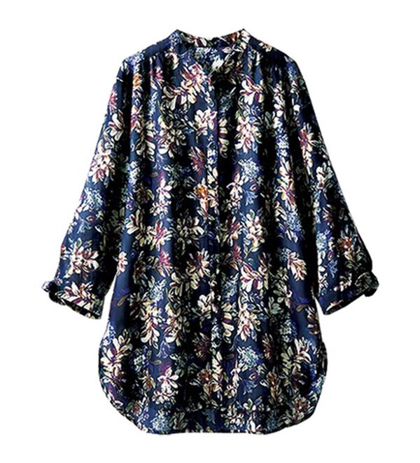 BELLUNA（ベルーナ）の「涼感やわらか袖リボンシャツチュニック（チュニック）」｜詳細画像