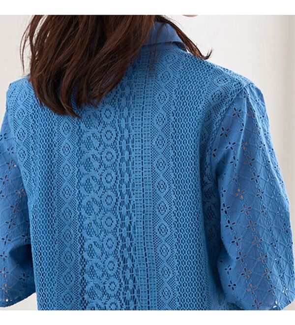 BELLUNA（ベルーナ）の「レース切替デザインシャツジャケット（シャツ）」｜詳細画像