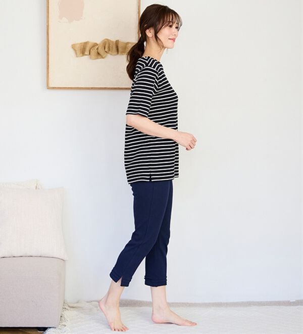 LAVIENNE（ラヴィエンヌ）の「綿１００％着回し自在パンツ（クロップドパンツ）」｜詳細画像