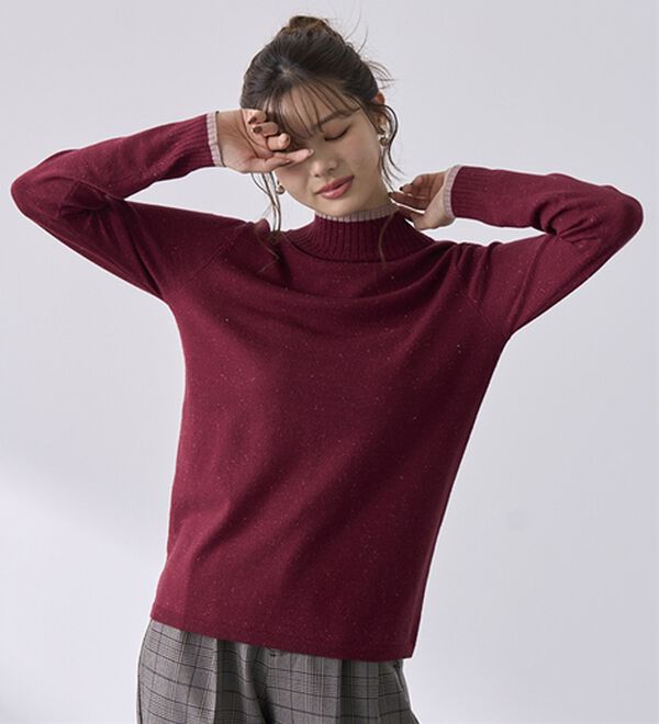 BELLUNA（ベルーナ）の「チクチクしない！ラメ入りウォッシャブルセーター（ニット・セーター）」｜詳細画像