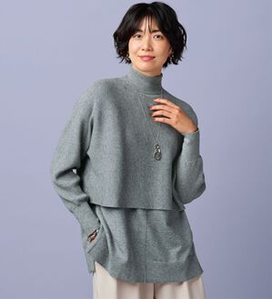BELLUNA（ベルーナ）の「着回し自在！ニットベストアンサンブル（アンサンブル）」｜杢グレー